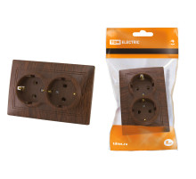 TDM Розетка двойная 2П+З 16А 250В 