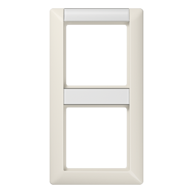 JUNG Рамка 2-кратная с полем для надписи для горизонтальной и вертикальной установки слоновая кость