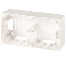 ЭРА 12-6102-15 Коробка наклад. монтажа 2 поста, Эра12, перламутр (10/100/600)