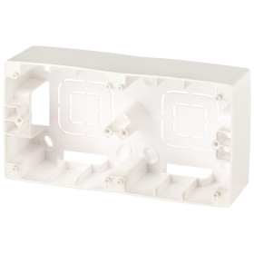 ЭРА 12-6102-15 Коробка наклад. монтажа 2 поста, Эра12, перламутр (10/100/600)