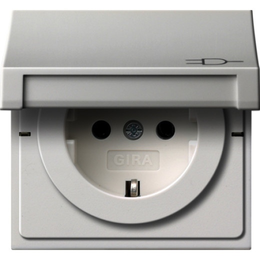 Розетка с з/к и крышкой