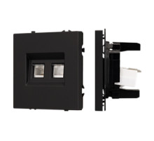 Arlight Механизм сдвоенной компьютерной розетки SCT-NOBE-MPC2-SFPL-BK (RJ-45, CAT6) (-)