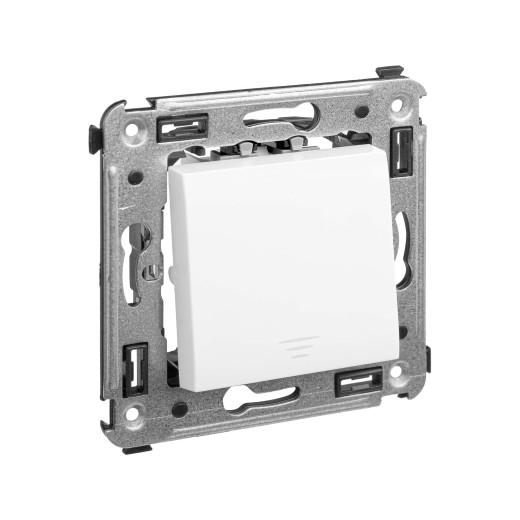 Кнопка одноклавишная в стену, Avanti, белое облако