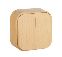 Legrand Quteo Сосна Переключатель 2-клавишный 10А.