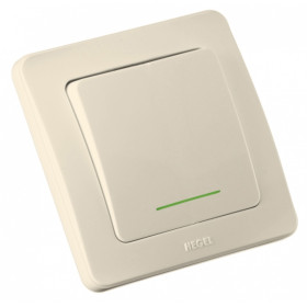 Hegel Мастер внутр Слоновая кость ВС10-312-01 Выключатель 1-клавишный, с индикацией