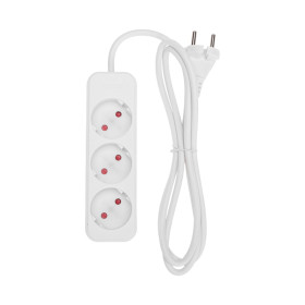 REXANT Удлинитель STANDARD 3 гнезда, 1,5м, 2х1,0мм², б/з, белый.