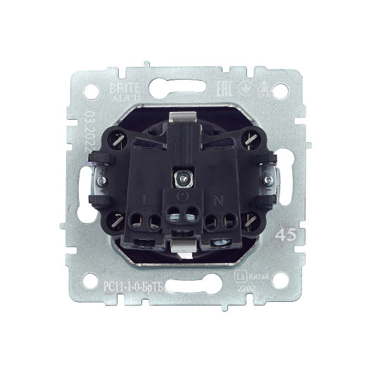 BRITE Роз. с з/к без з/ш 16А РС11-1-0-БрТБ бр. IEK