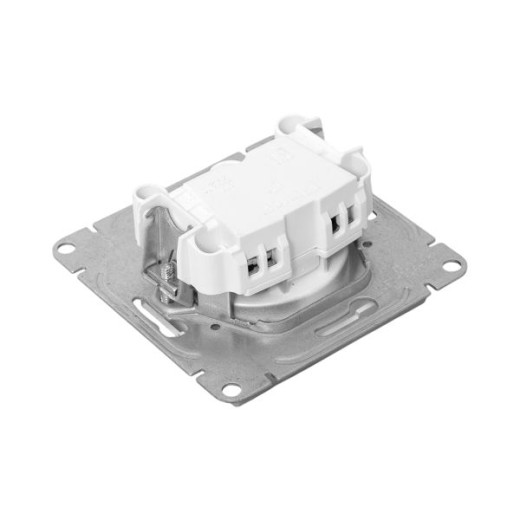 Механизм розетки, 16А, без заземления, со шторками, алюминий Эпика EKF