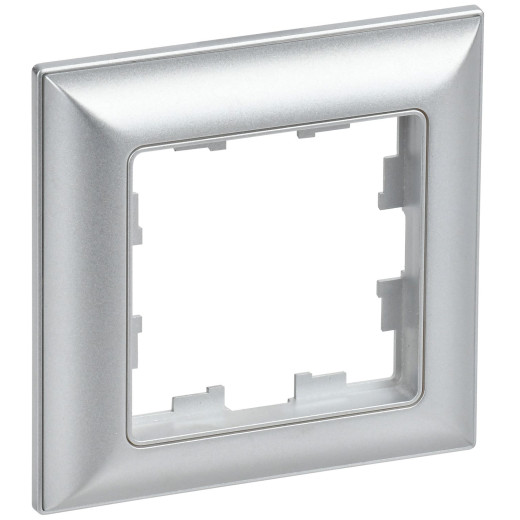 BRITE Рамка 1-мест. РУ-1-Бр алюм./алюм. IEK