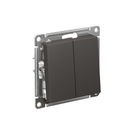 Systeme Electric AtlasDesign Базальт Выключатель 2-клавишный, сх.5, 10АХ, механизм