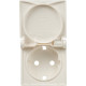 Valena LIFE.Лицевая панель розетки 2К+З c крышкой.Белая