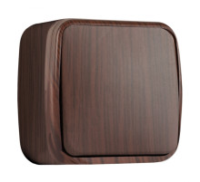 EKF Basic Минск Темное дерево Выключатель 1-кл, 10А, ОП.