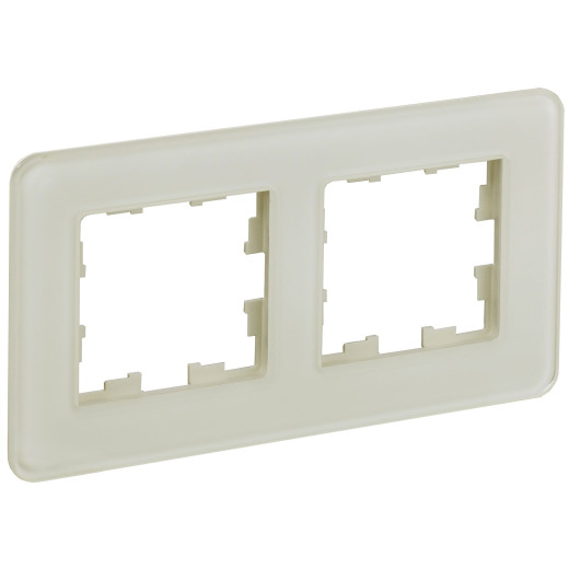 BRITE Рамка 2-мест. РУ-2-2-Бр стекло песчаный RE IEK