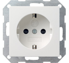Gira S-55 Бел глянц Розетка с/з с затвором (shutter) и символом