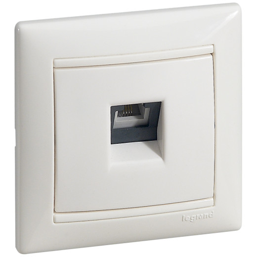 Розетка телефонная RJ11 - Legrand Valena - белый