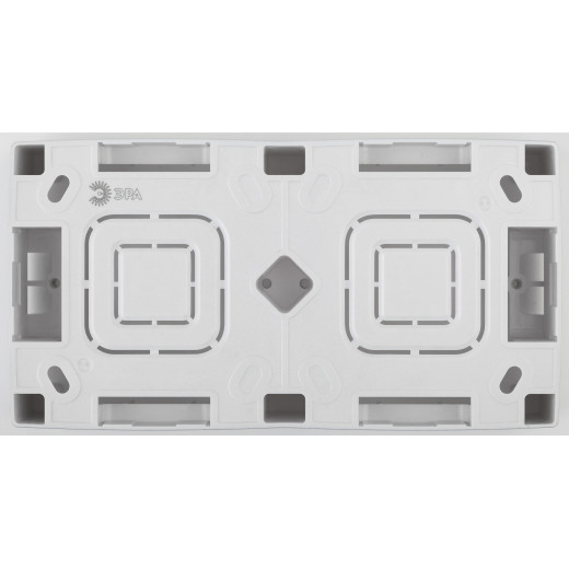 12-6102-12 ЭРА Коробка наклад. монтажа 2 поста, Эра12, графит (10/100/800)