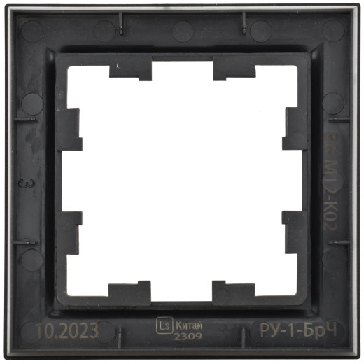 BRITE Рамка 1-мест. РУ-1-БрЧ черн. IEK