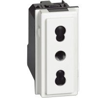 BT Living now Белый Механизм Розетка итальянского стандарта для вилок 2К и 2К+З 10/16А 1 мод.