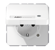 JUNG SCHUKO-розетка с крышкой, белая