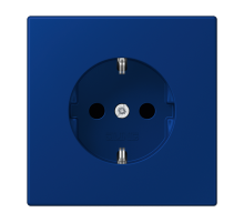 JUNG LS 990 Bleu outremer fonce(4320T) Розетка с/з с защитными шторками, безвинт. зажим