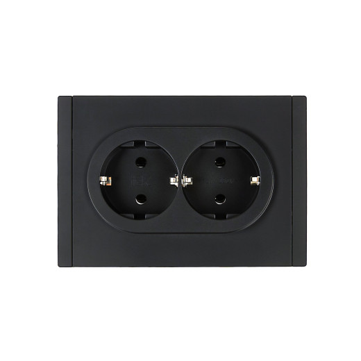 FORTE&PIANO Роз. 2-я с з/к без з/ш б/к 16А FP124 чер. IEK