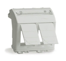 DKC Brava Адаптер для двух информационных разъемов Keystone, слоновая кость, 2мод.