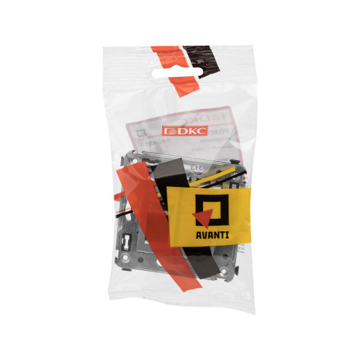 Телефонная розетка RJ-12 в стену одинарная, Avanti, закаленная сталь