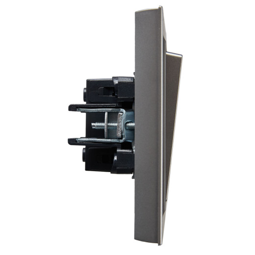 BRITE Выключ. 1-кл. 10А в сб. ВСР10-1-0-БрС сталь IEK