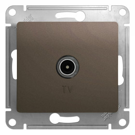 Systeme Electric Glossa Шоколад Розетка TV коннектор