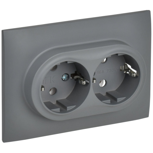 SKANDY Роз. 2-я с з/к без з/ш 16А сб. SK-R08Gr сер. IEK