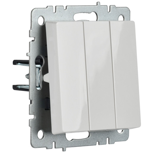 BRITE Выключ. 3-кл. 10А ВС10-3-0-БрБ бел. IEK