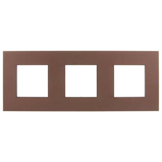 SKANDY Рамка 3-мест. SK-F33Br металл шоколад IEK