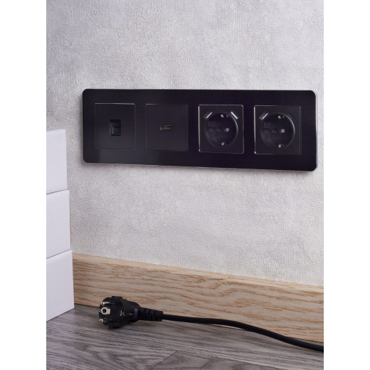 BRITE Роз. HDMI РHDMI-0-БрЧ черн. IEK