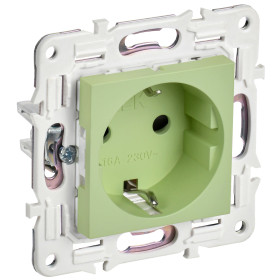 IEK SKANDY Мятный Розетка с/з с защитными шторками 16А SK-R04G