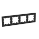 4 - местная рамка, чёрная, пластик Эпика EKF
