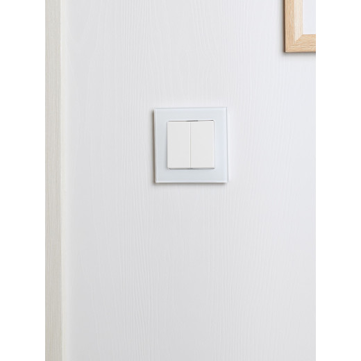 BRITE Рамка 1-мест. РУ-1-2-БрБ стекло бел. IEK