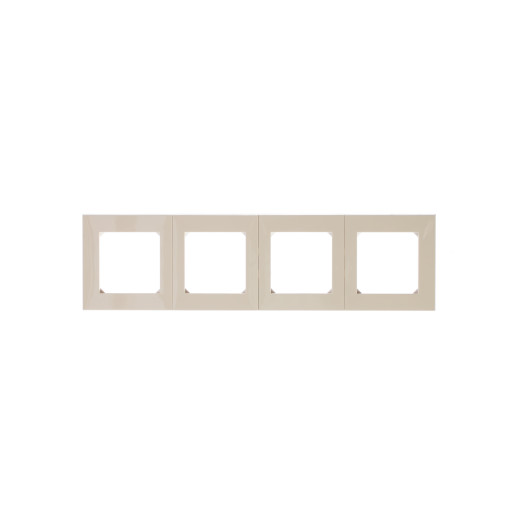 Рамка ABB Levit 4 поста слоновая кость / белый