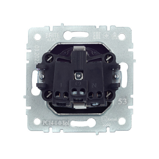 BRITE Роз. с з/к/ш 16А РС14-1-0-БрГ граф. IEK