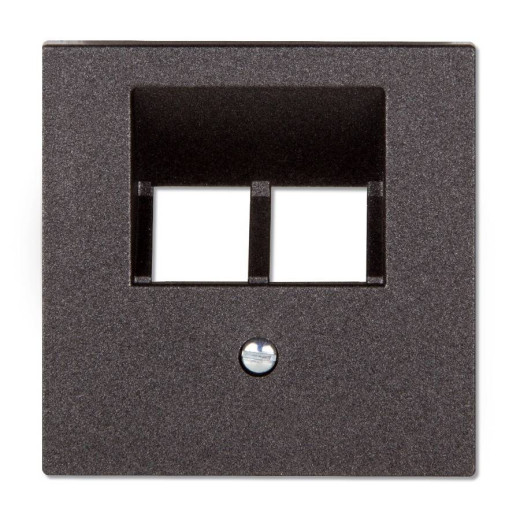 Накладка на двойные UAE-розетки, термопласт, антрацит