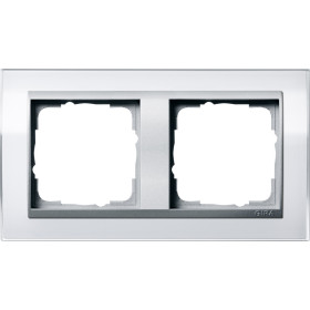 Gira Event Clear Бел/Алюминий Рамка 2-ая