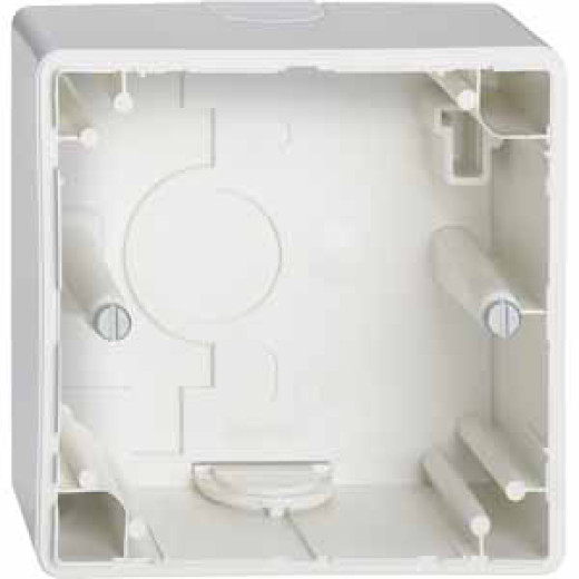 MERTEN КОРПУС M-SMART для открытого монтажа, 1-пост, ПОЛ.БЕЛЫЙ, SM