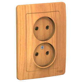 Systeme Electric Blanca внутр Ясень Розетка 2-ая б/з без шторок, 16А, 250В