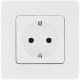 Розетка с заземлением - Legrand/Daccord Inspiria - без шторок 16А 250В винтовые зажимы - белый