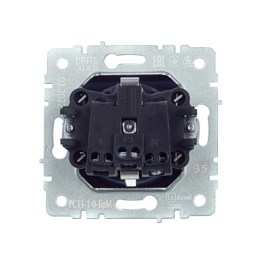 BRITE Роз. с з/к без з/ш 16А РС11-1-0-БрМ мар. IEK
