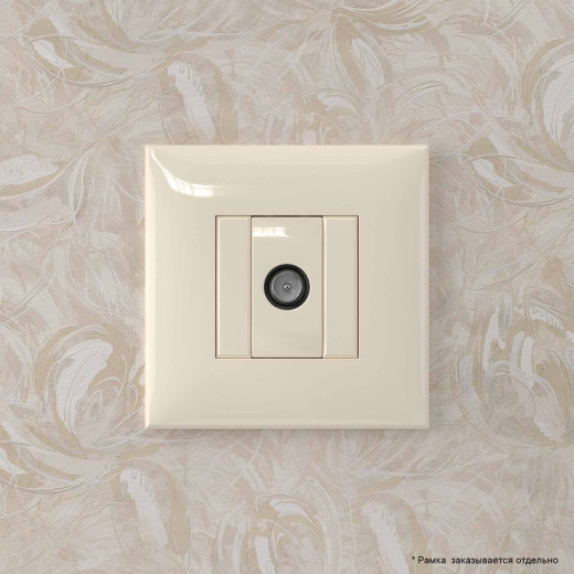 Розетка TV оконечная в стену, Avanti, ванильная дымка