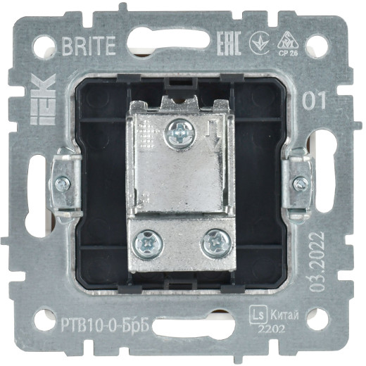 BRITE Роз. TV проходная РТВ10-0-БрБ бел. IEK