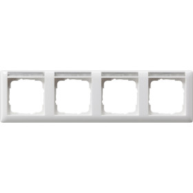 Gira Standard 55 Белый глянцевый Рамка 4-ая горизонтальная с полем для надписи