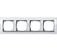 Gira Event Clear Бел/Алюминий Рамка 4-ая