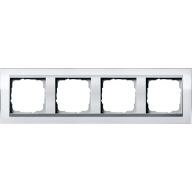 Gira Event Clear Бел/Алюминий Рамка 4-ая