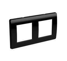 DKC Brava Рамка на 2+2 модуля (двухместная), черная